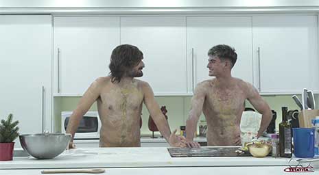 Today's guest in the kitchen is .... Dan. I don't know what they're supposed to be making in the kitchen. Whatever they are doing they are having fun.