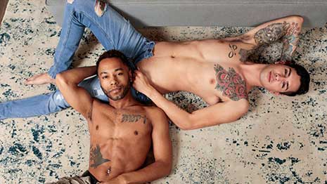 Kian Kane and Pharaoh Beckham compare tattoos before complimenting each other's handsome faces and flexing for the camera. Kian wants to pile drive Pharaoh and the beautiful bottom is more than happy to oblige.