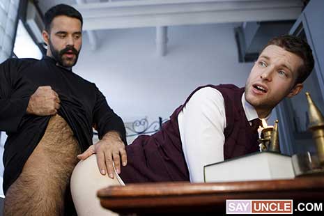 Catholic boy Benjamin Blue walks into Father Teddy Torres’ office after being summoned. Father Torres asks Benjamin if there’s anything he would like to confess to him about his latest behavior.