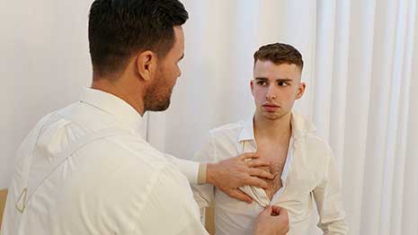 President Beau Reed meets with Elder Ryan Jacobs to talk about his next mission, but first he questions him about his sexual attractions, wondering if he’s attracted to men.