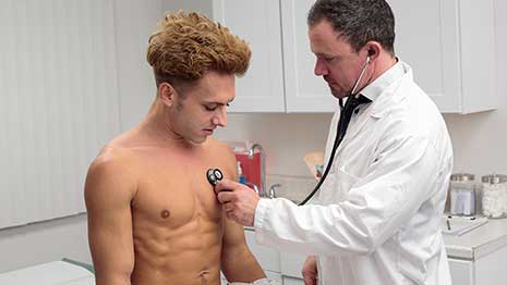 Cameron Basin goes to Dr. Jesse Zeppelin for his annual check-up, and after getting thoroughly examined he confesses that he’s been having trouble maintaining an erection when he’s having sex.