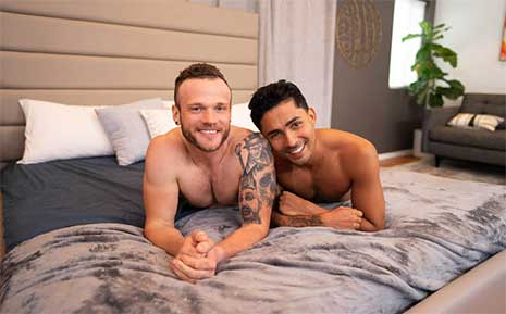 Sean and Asher are back in the studio and horsing around but they try to get serious as the cameras start rolling. Asher says he's especially excited to get his hands on Sean's cock, because...