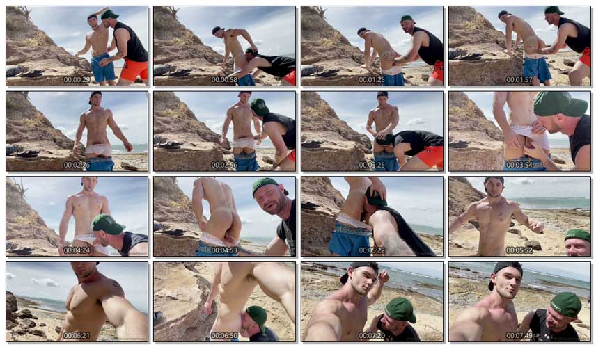Zack Dickson with another muscle stud, but ends up being the bottom bitch! I like to go somewhere warm when winter arrives. I hate cold weather.